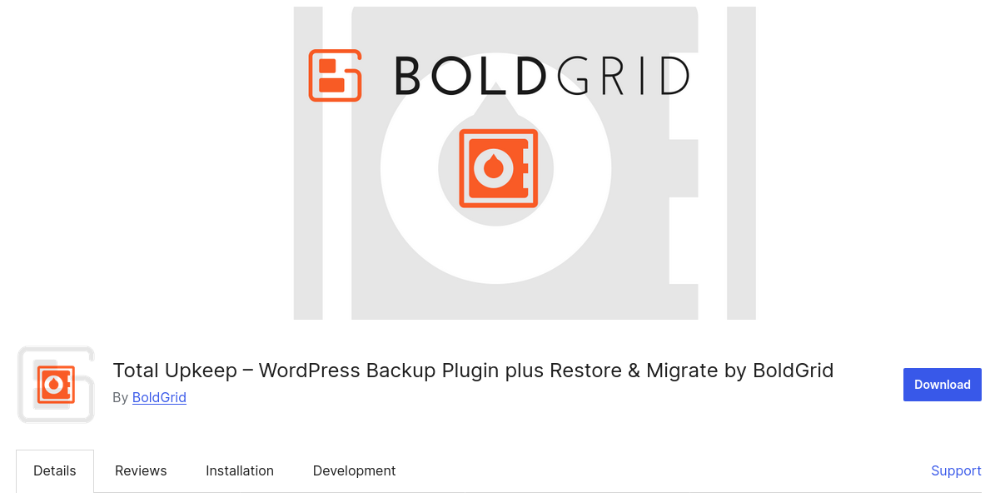 Total Upkeep – WordPress Backup Plugin