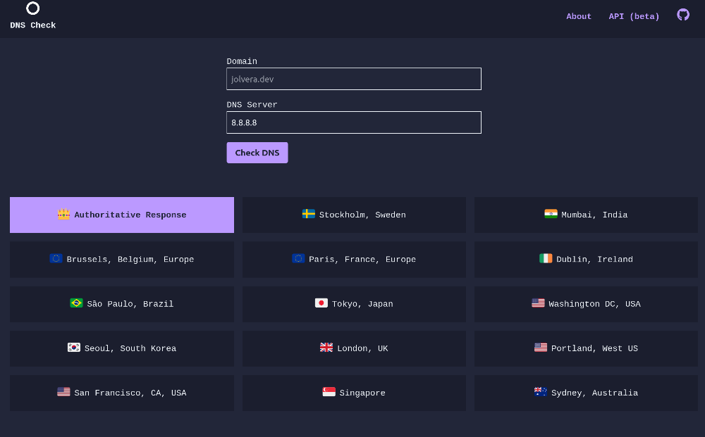 DNS Check app