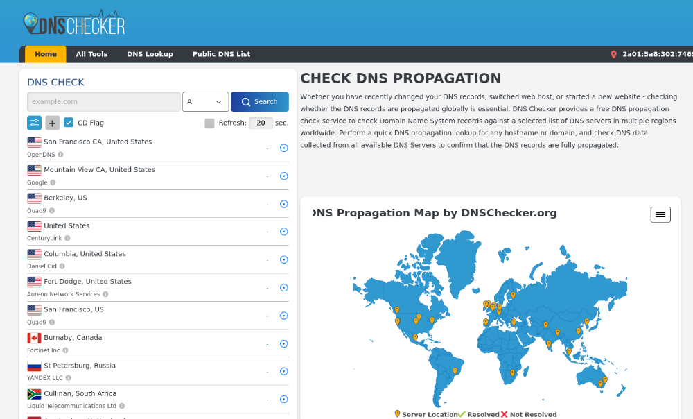 DNSChecker.org